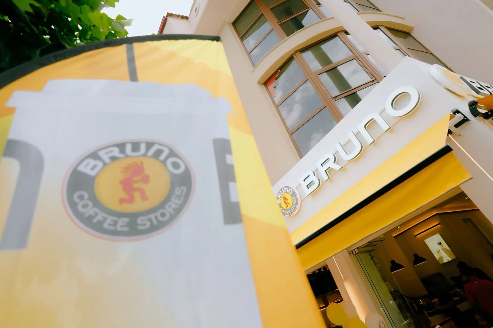 A freshly prepared Bruno coffee, ready to enjoy